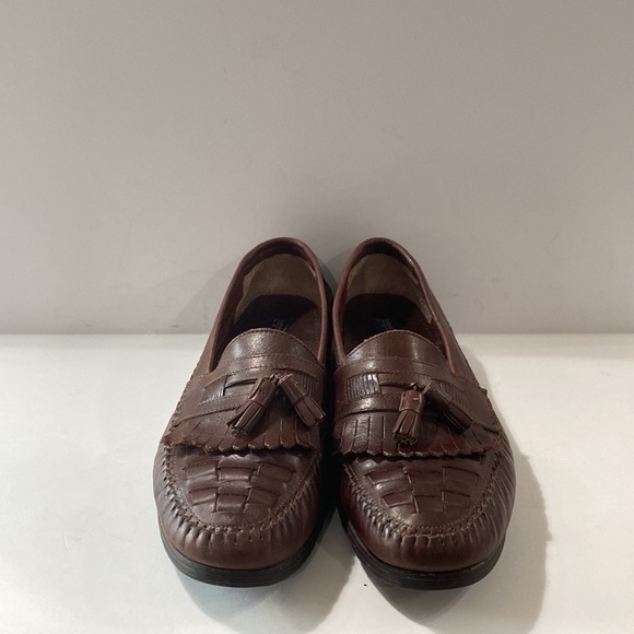 Giorgio Brutini Brown Leather Le Glove Duane Kiltie Tassel Slip On Loafers Sz 10 - Picture 2 of 8